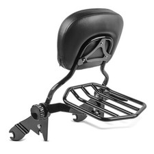 Sissy Bar con Portapacchi per Harley Davidson Street Glide (FLHX) 09-22 Nero