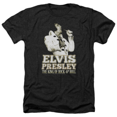 ELVIS PRESLEY GOLDEN Licensed Adult Men's Heather Band Tee Shirt SM-3XL