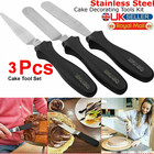 3Pcs Spatula Set Kitchen Utensils Cake Decorating Smooth Tools Palette Knife UK
