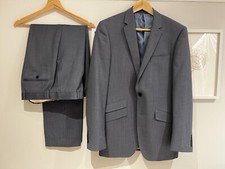 M&S Autograph  2 piece suit pale blue medium tailored fit