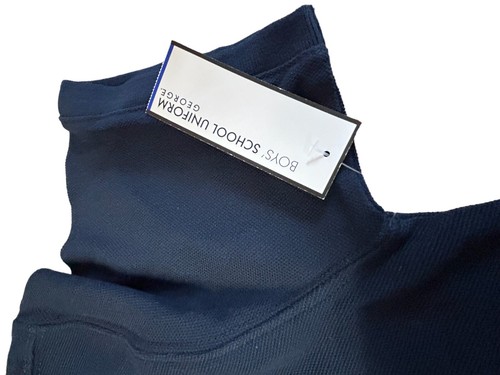 George Boys Shirt Size Large 10-12 Navy School Uniform NWT - Picture 2 of 6