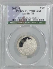 2012 - S Clad Washington Quarter - Acadia NP - PCGS PR69DCAM