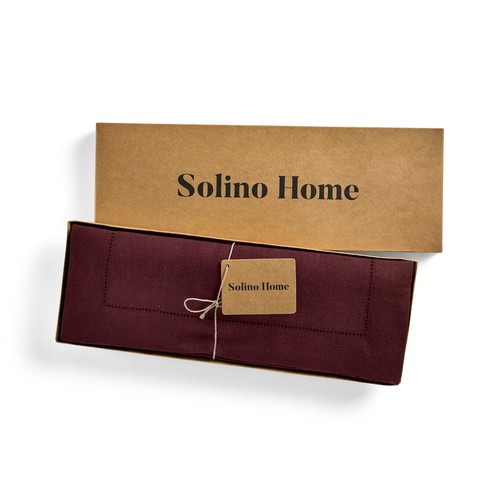 Solino Home 100% Pure Linen Placemats 14 x 19" for Summer - Classic Hemstitch - Picture 113 of 145