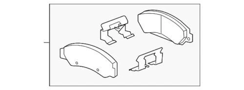Juego de pastillas de freno de disco delanteras genuinas GM 2008-2014 Chevrolet Cadillac GMC 25910432 Foto 2 de 3