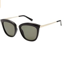 Le Specs Caliente Black and Gold Sunglasses, UV Protection, Non-Polarized
