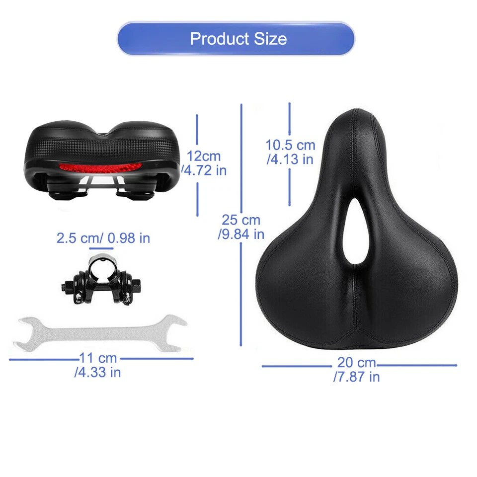 Asiento de bicicleta ancho Big Bum Gel Cruiser extra cómodo deportivo suave sillín de bicicleta Foto 2 de 4