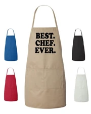 Best Chef Ever Customized Select Your Color Cooking Apron