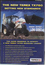 TEREX "TX760" Backhoe Loader Brochure Leaflet