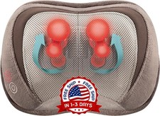 Mejor Masajeador De Cuello Y Espalda Almohada De Masaje Con Calor 120 V NUEVO US