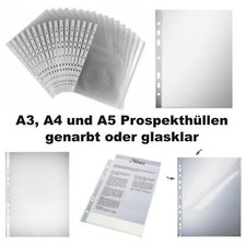 Prospekthüllen genarbt oder glasklar u.a. DI...