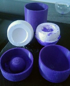 UK 3D Printed Bath Bomb Mold - Various sizes round frosting hand press