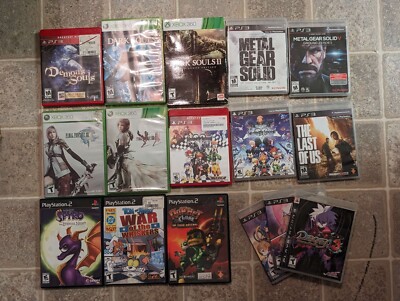 Video Game Lot, Dark Souls, Metal Gear Solid, Final Fantasy, Xbox 360, PS3, PS2