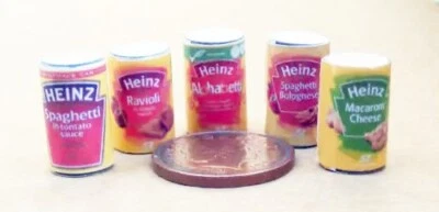 Casa delle Bambole Lattine Pasta Vuote Selezione di 5 Lattine Alimentari Scala 1:12 PT1a Tumdee