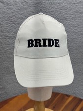 Bride Womens Wedding Baseball Cap Solid White Hat Adjustable Buckleback 5 Panel