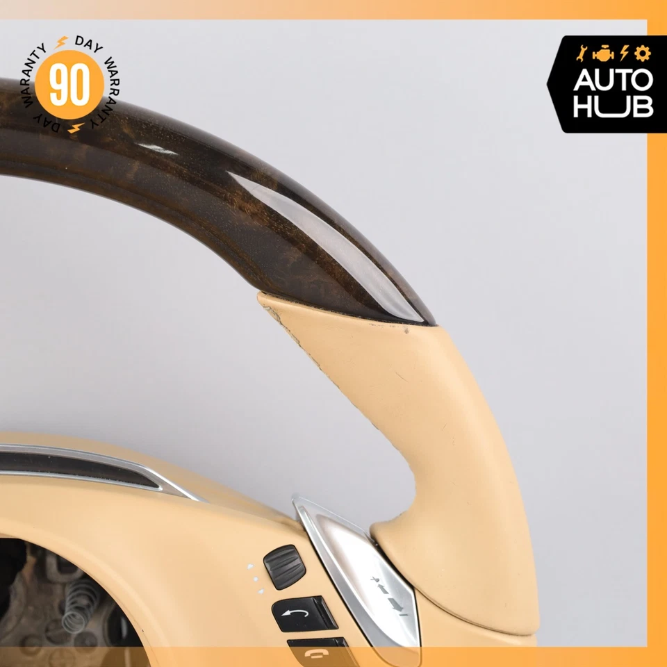 Volante Porsche Panamera 4 970 14-16 con palancas de cambio beige OEM Foto 3 de 4