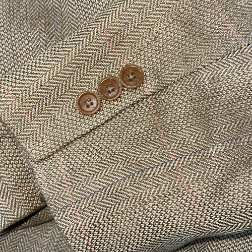 346 Brooks Brothers Silk Linen Wool Tan/camel Blazer Sport Coat 48R Y2K Tweed - Picture 12 of 16