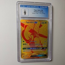 Tapu Bulu SV91 CGC 9 GX Full Art Hidden Fate 2019 Rare Graded Pokémon Card