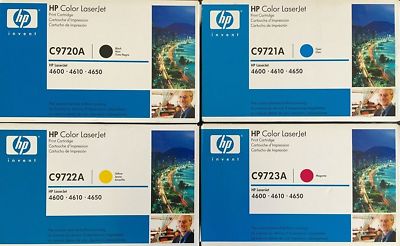 4 x HP Color LaserJet 4600DN 4650DN Toner C9720A C9721A C9722A C9723A