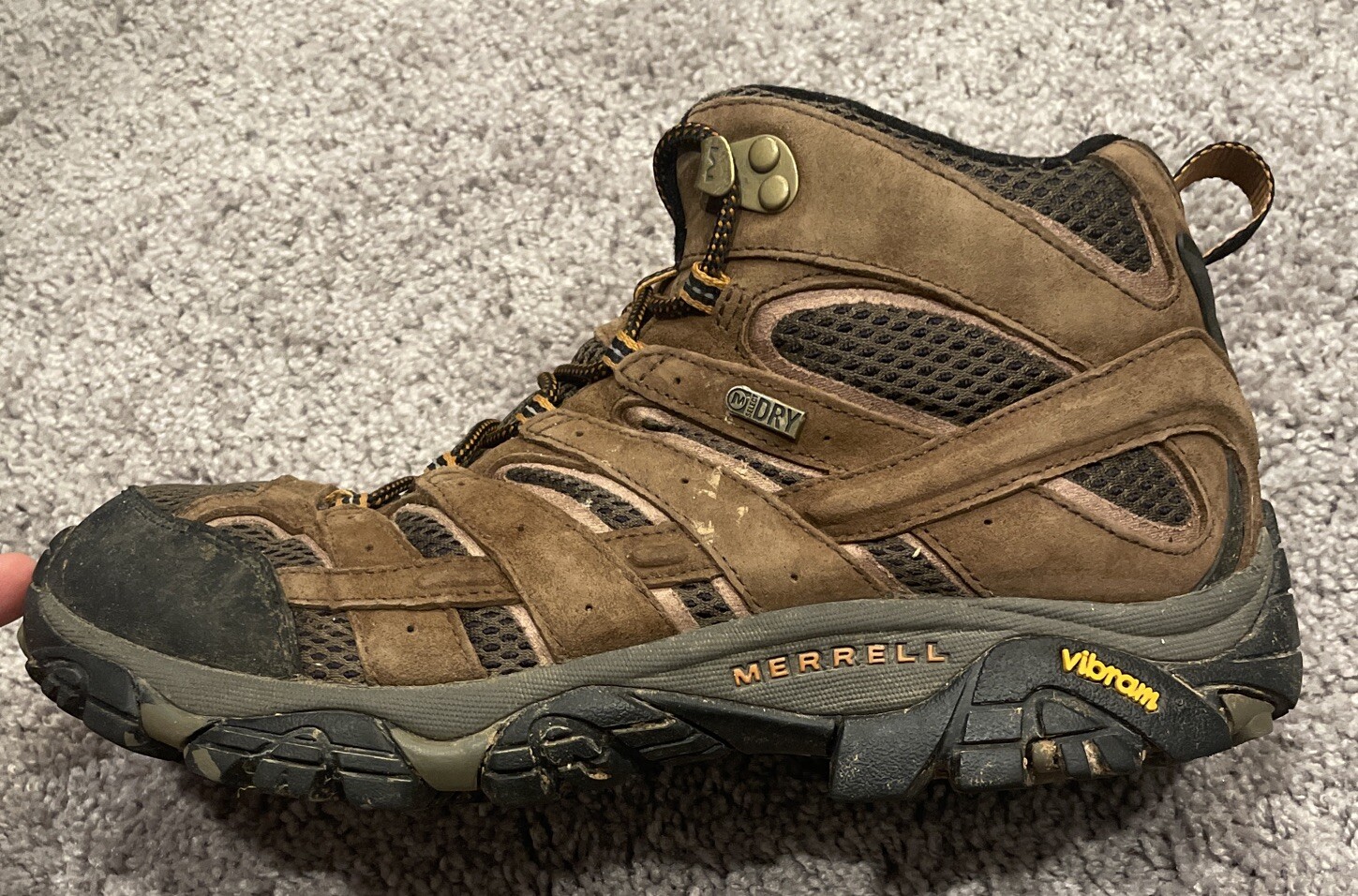 Merrell Moab 3 Mid Hiking Boots Men’s Size 10 Outdoor Trail Leather