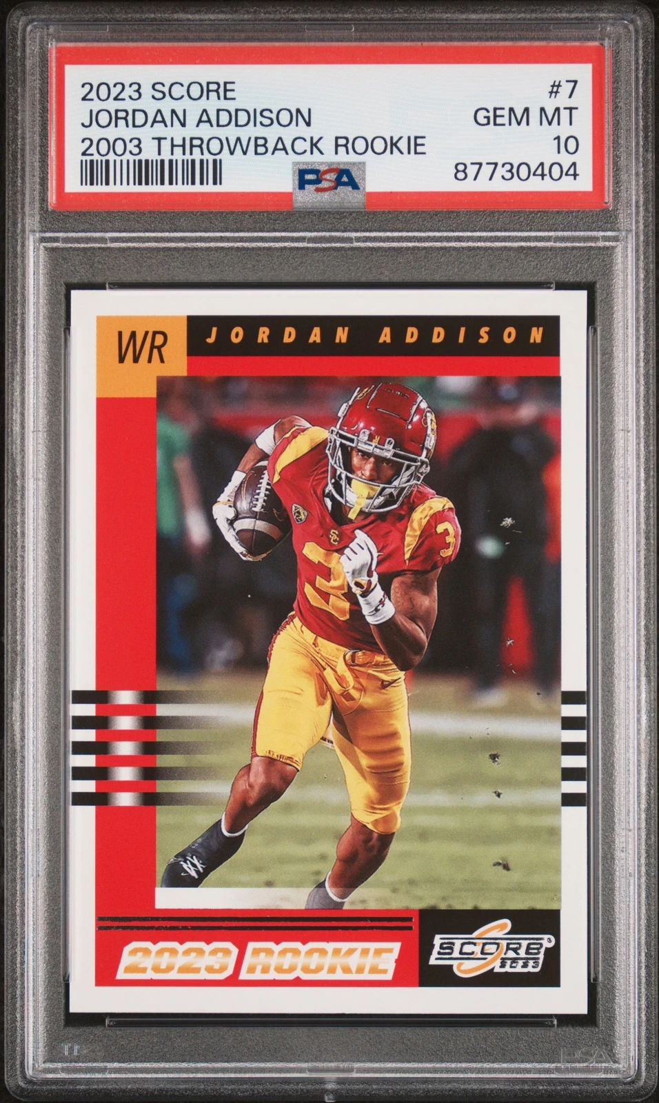 Jordan Addison Panini Score 2003 Throwback Rookie #7 Base