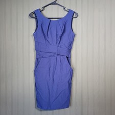 Teeze Me Sleeveless Dress Ruched Waist Pockets Blue Junior's Size 5