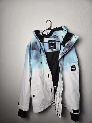 Dope Snow Adept FW24 Snowboard Ski Jacket Surf Blue White Waterproof Mens L