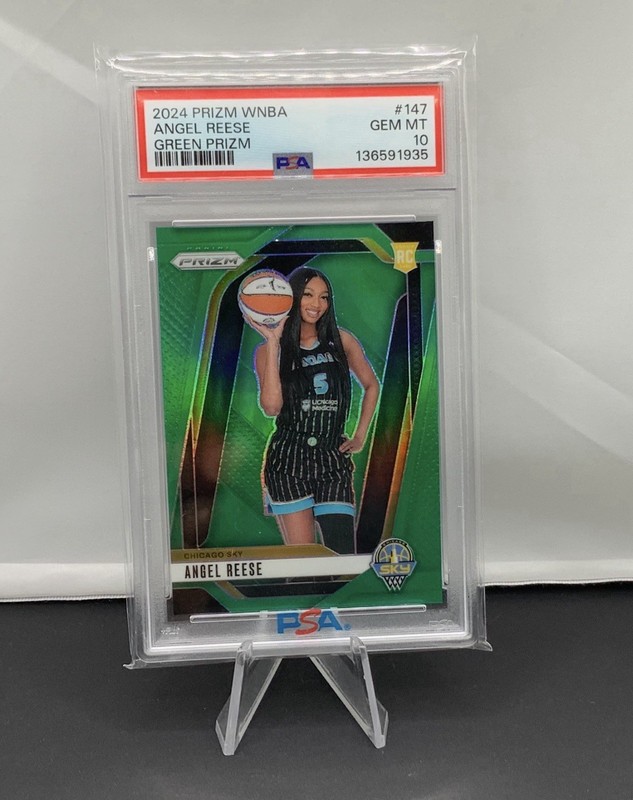 2024 Angel Reese Prizm Green Rookie PSA 10