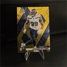 Panini 2025 Mosaic No Huddle Leonard Williams #61 Gold Disco 07/10 Seahawks