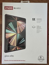 Zagg InvisibleShield Glass Elite Screen Protector for 12.9" iPad Pro 3/4/5/6 Gen