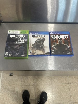 Call Of Duty Ghosts, Advanced Warfare, Black Ops Three PS4 XBOX 360 Lot Of Three