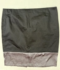 Simply Vera Wang Versatile Chic Contrast Panel Skirt Black Size 14