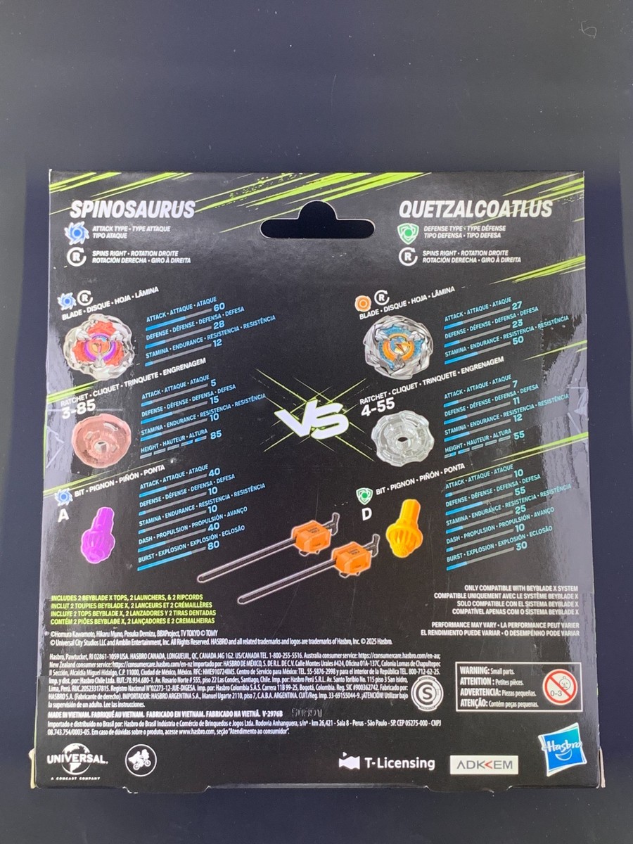 Beyblade X BX-00 Jurassic World Spinosaurus & Quetzalcoatlus