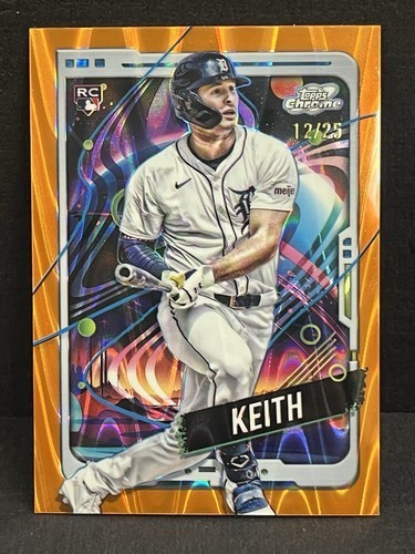 Colt Keith 2024 Topps Chrome Cosmic Rookie Orange Refractor Detroit Tiger RC /25
