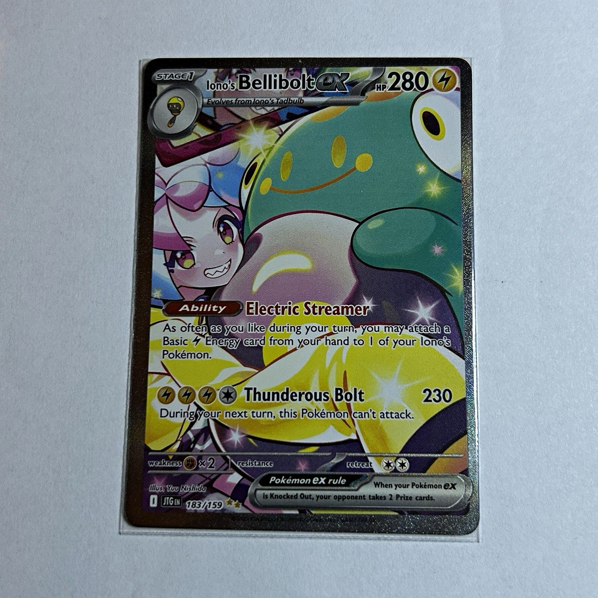 Iono's Bellibolt ex 183/159 Journey Together Special Illustration Rare Near Mint