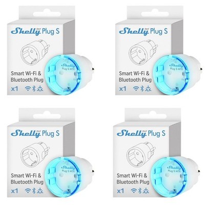 Shelly WLAN Smarte Steckdose Bluetooth Gen3 Intelligente Smart Steckdose 4ERPACK