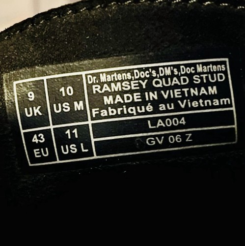 Dr Martens Ramsey Quad Stud Plateau Creepers M 10 W 11 schwarz Leder Mönchsriemen - Bild 7 von 9
