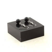 Mineralien Und Edelsteine. Ohrringe 1 Perle Falkenauge 8 Mm