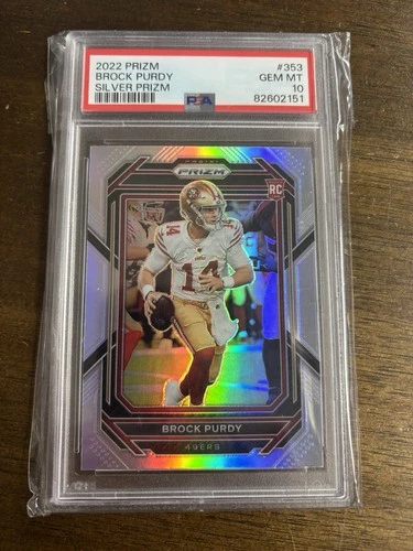 2022 Prizm Brock Purdy RC Silver Rookie #353 49ers PSA 10
