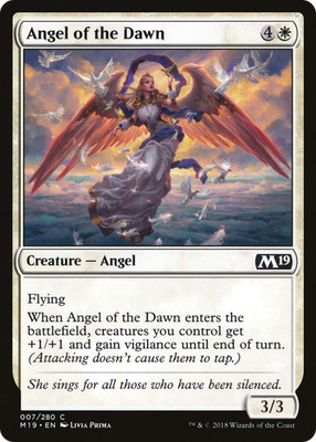 Angel of the Dawn #7 (LP) Core Set 2019 M19 Magic MTG