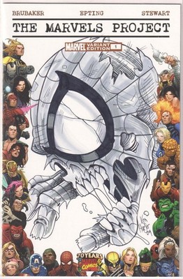 MARVELS PROJECT #1 DF DYNAMIC FORCES SIGNED REMARKED SPIDER-MAN ZOMBIE SKETCH D