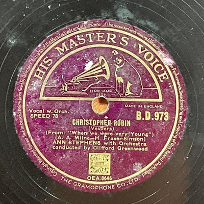 Ann Stephens With Orchestra, Buckingham Palace/Christopher Robin 78 RPM Record