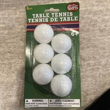 All Star Sports 6-Piece Table Tennis Ball Set Ping Pong Balls Free shipping