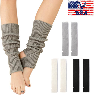 16'' Women Leg Warmers Knit Ballet Yoga Socks Toeless Party Dance Ballet Supply