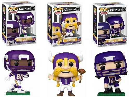 Minnesota Vikings NFL Funko Pop! Complete Set (3)