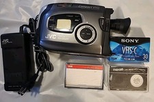 JVC GR-AX920 Compact VHS Camcorder,Power Adapter, 3X Cassettes, Tested. No Batt.