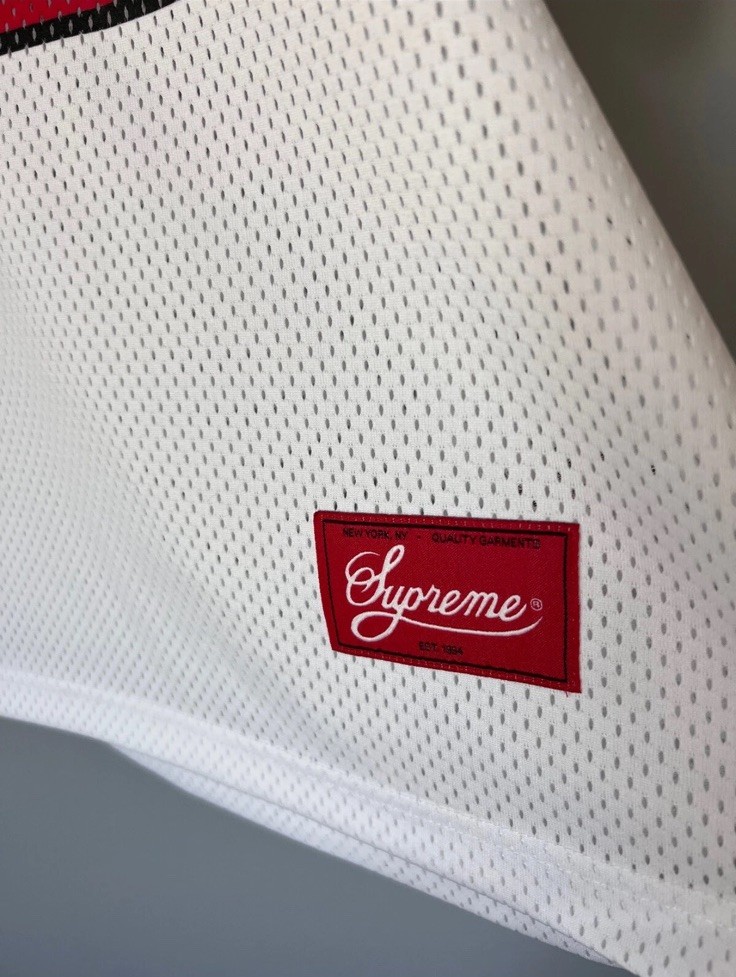 Supreme Bandana Football Jersey - Size XL - White Red - NEW