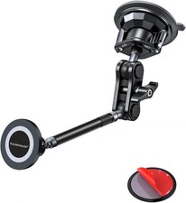Magnetic Car Phone Holder for Vacuum Suction Cup Phone Mount for Windshield