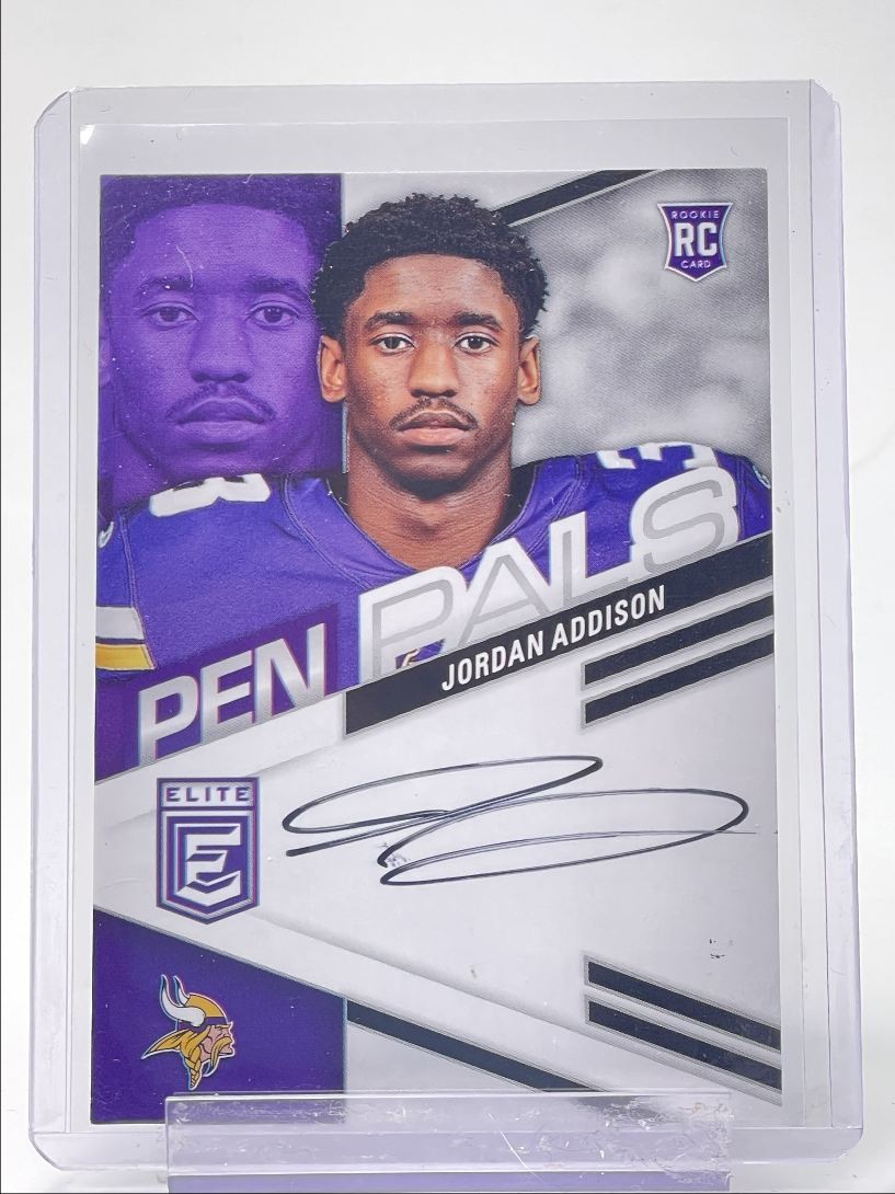 JORDAN ADDISON 2023 DONRUSS ELITE PEN PALS ROOKIE AUTOGRAPH RC AUTO Q5490