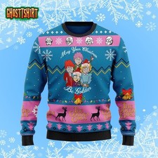 May Your Christmas Be Golden Ugly Xmas Sweater