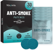 Anti-Smoke Herbal Patches Circle Shape 21Mg Teal , Quit Smoking Help Reduce